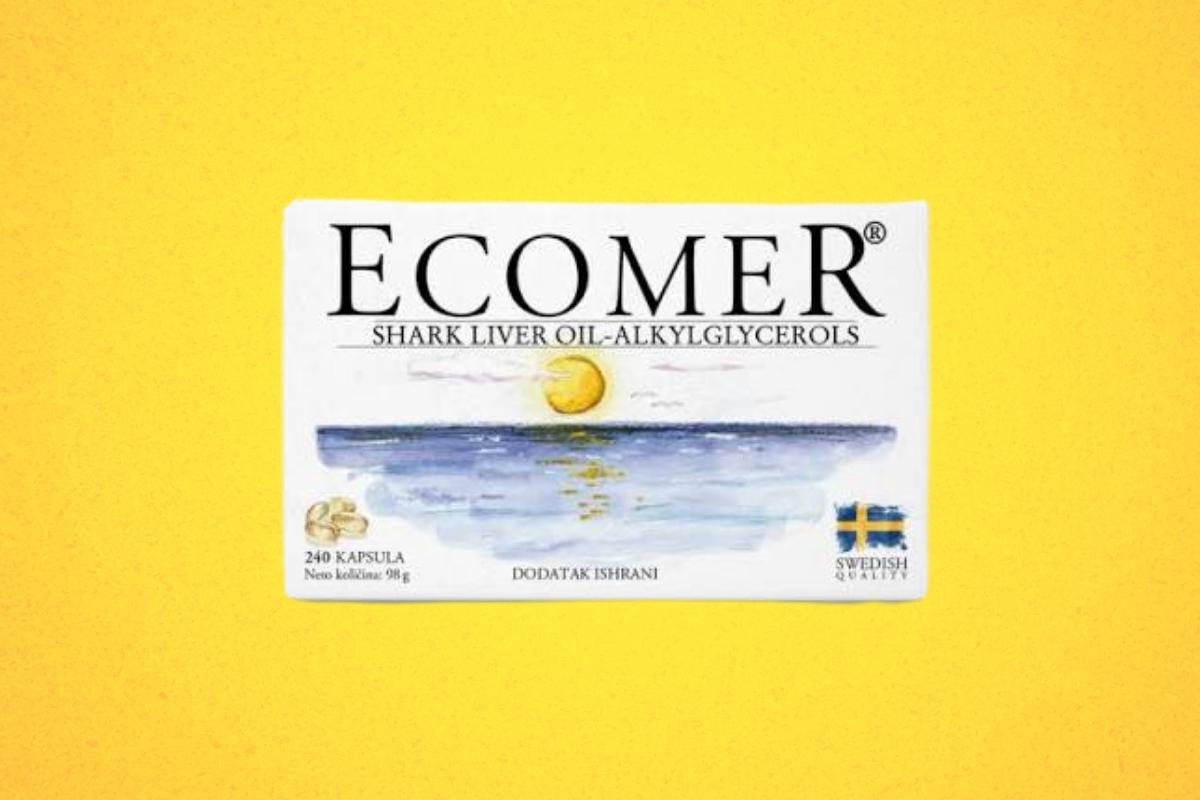 ecomer suplement na žutoj pozadini